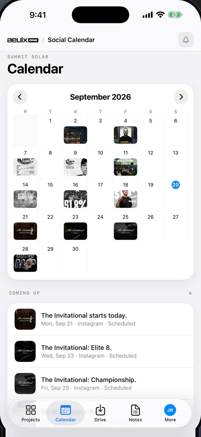 Social calendar on iPhone