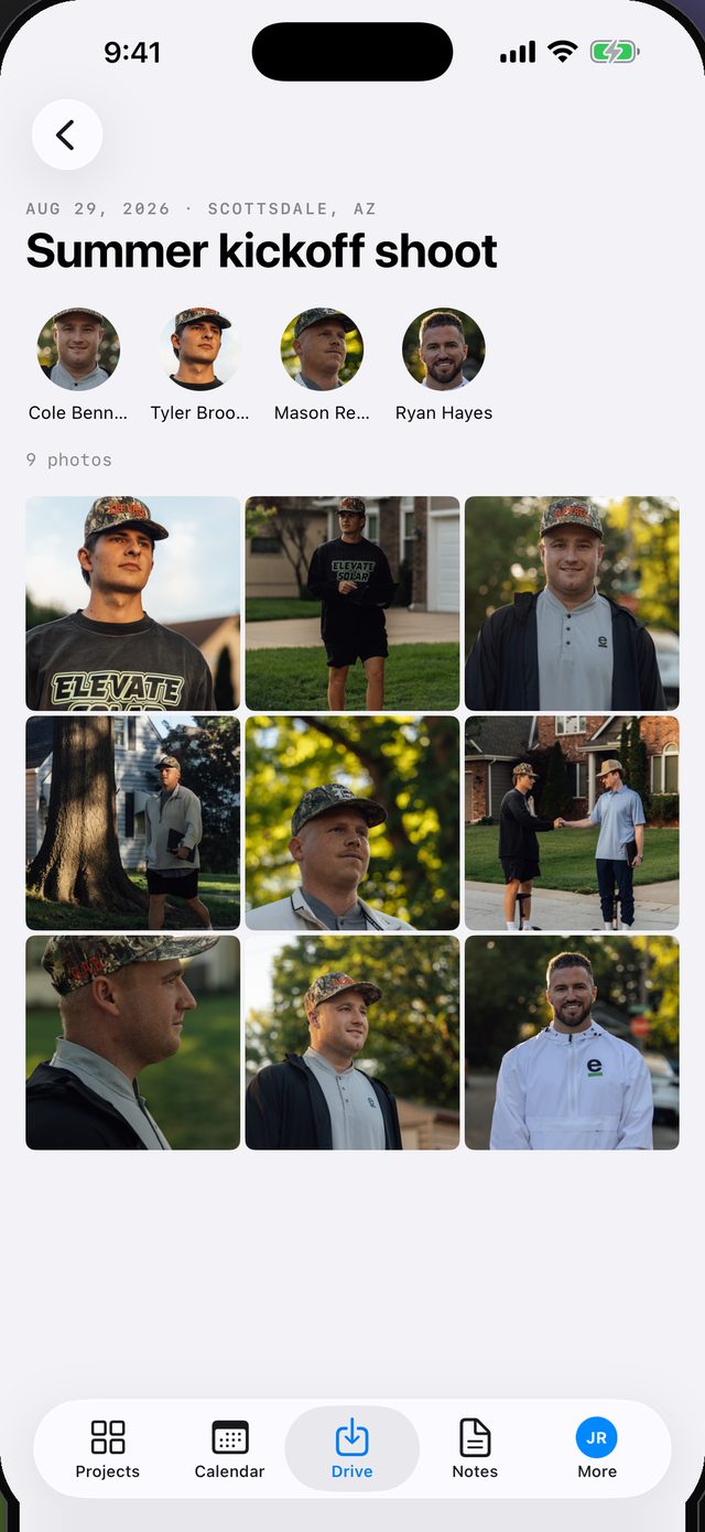 A photo shoot on iPhone